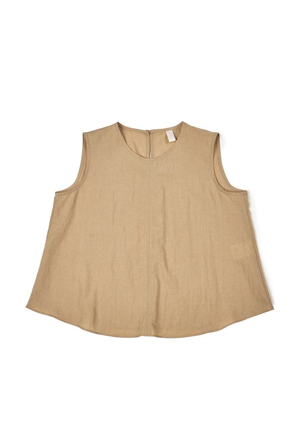 Lucy Sleeveless Blouse_Beige