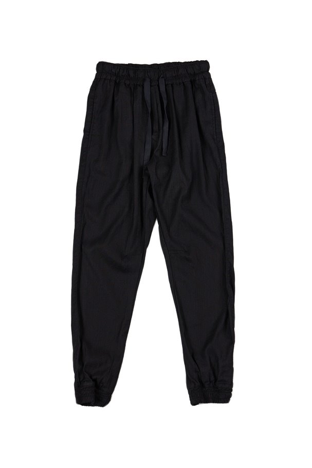 Essential Linen Jogger Pants_Black