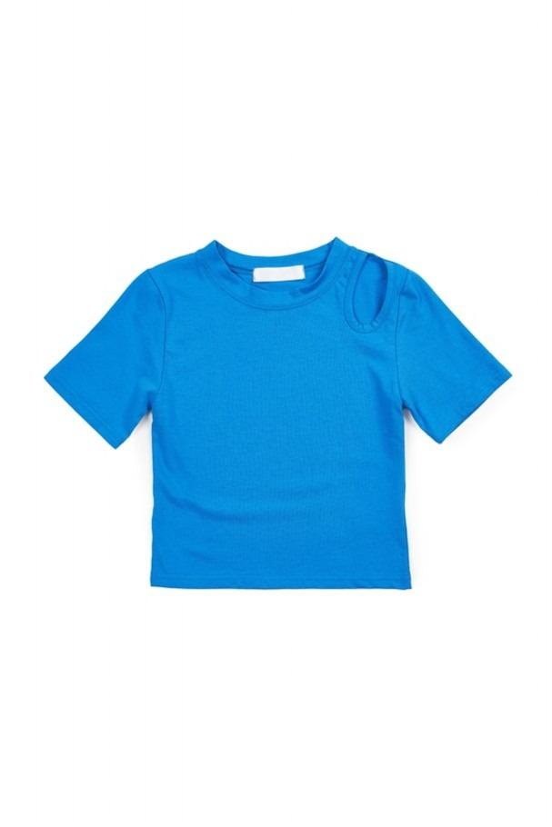 Cut-out T-Shirt_Blue