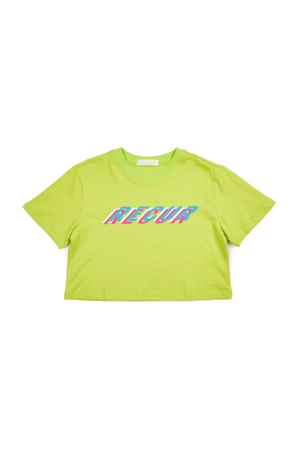Multi Color Crop T-Shirt_Neon yellow