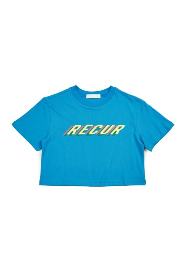 Multi Color Crop T-Shirt_Skyblue