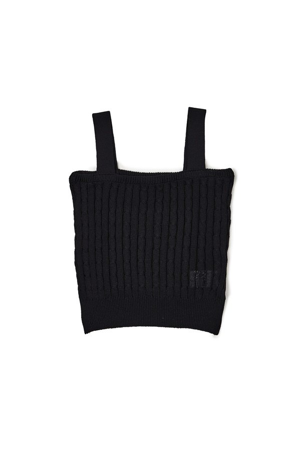 Cable Knit Top_Black
